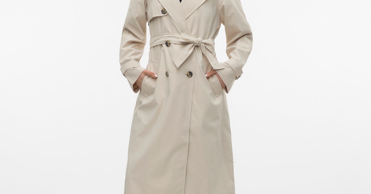 Trenchcoat Vero Moda VMTESSAGOLD - Lungo E Elegante In Poliestere - Foto 12
