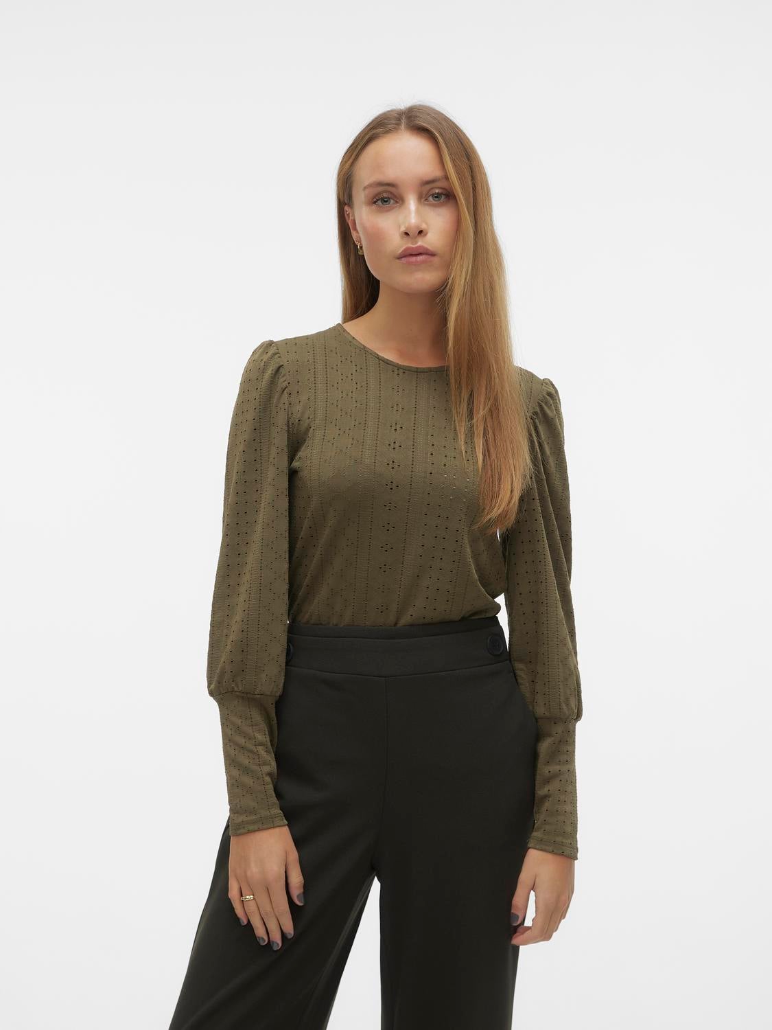 Mango discount blouse verte