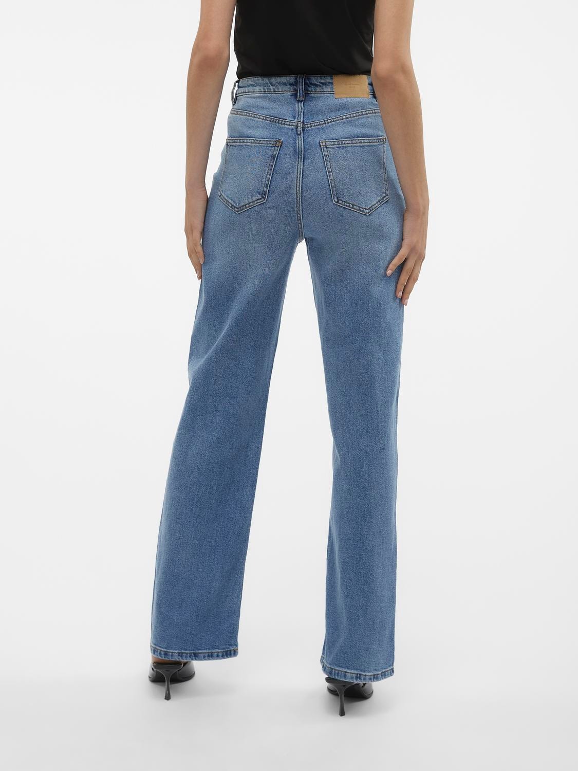 Vero Moda VMTESSA Wide Fit Jeans -Medium Blue Denim - 10303839