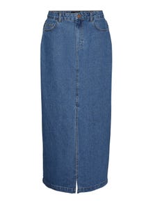 Vero Moda VMJUST Høj talje Lang nederdel -Medium Blue Denim - 10303845
