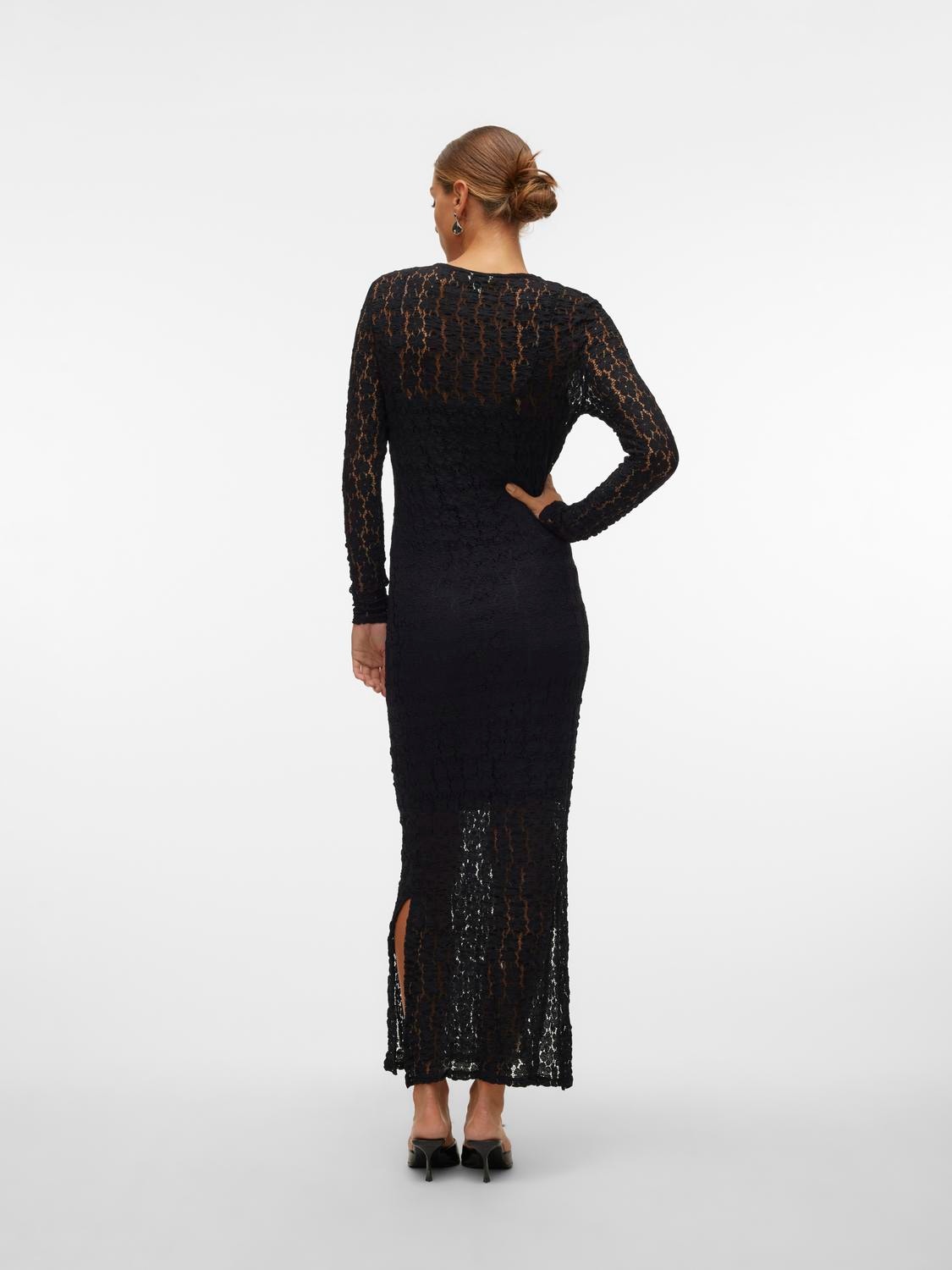 Vero Moda VMIVANIA Lang kjole -Black - 10303908