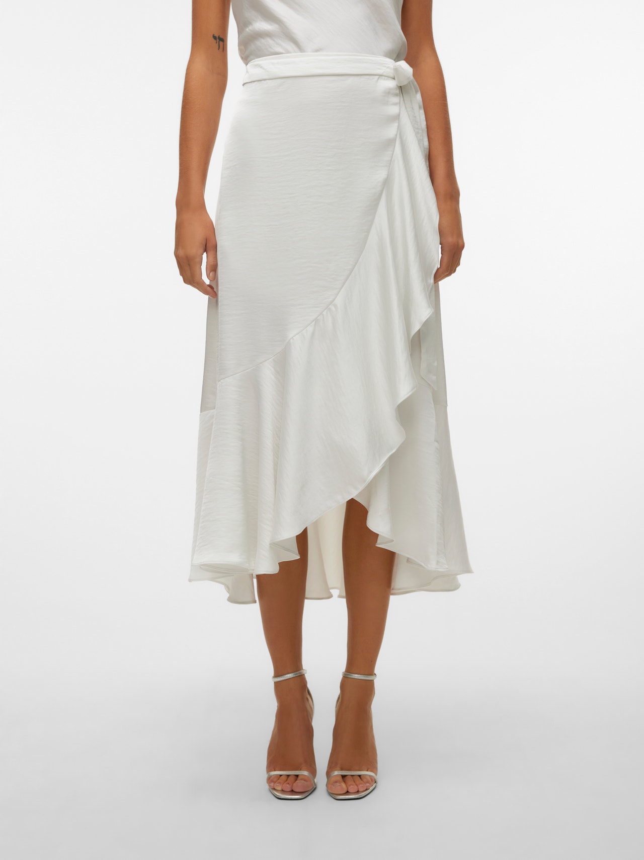 Vero Moda VMHANNA Długa spódnica -Blanc de Blanc - 10303935