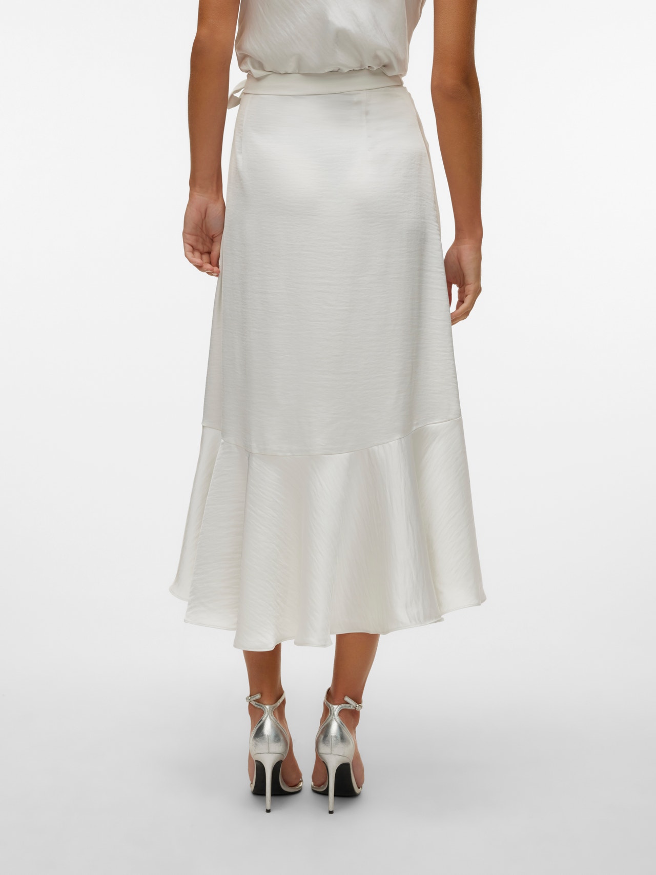 Vero Moda VMHANNA Cintura alta Falda larga -Blanc de Blanc - 10303935