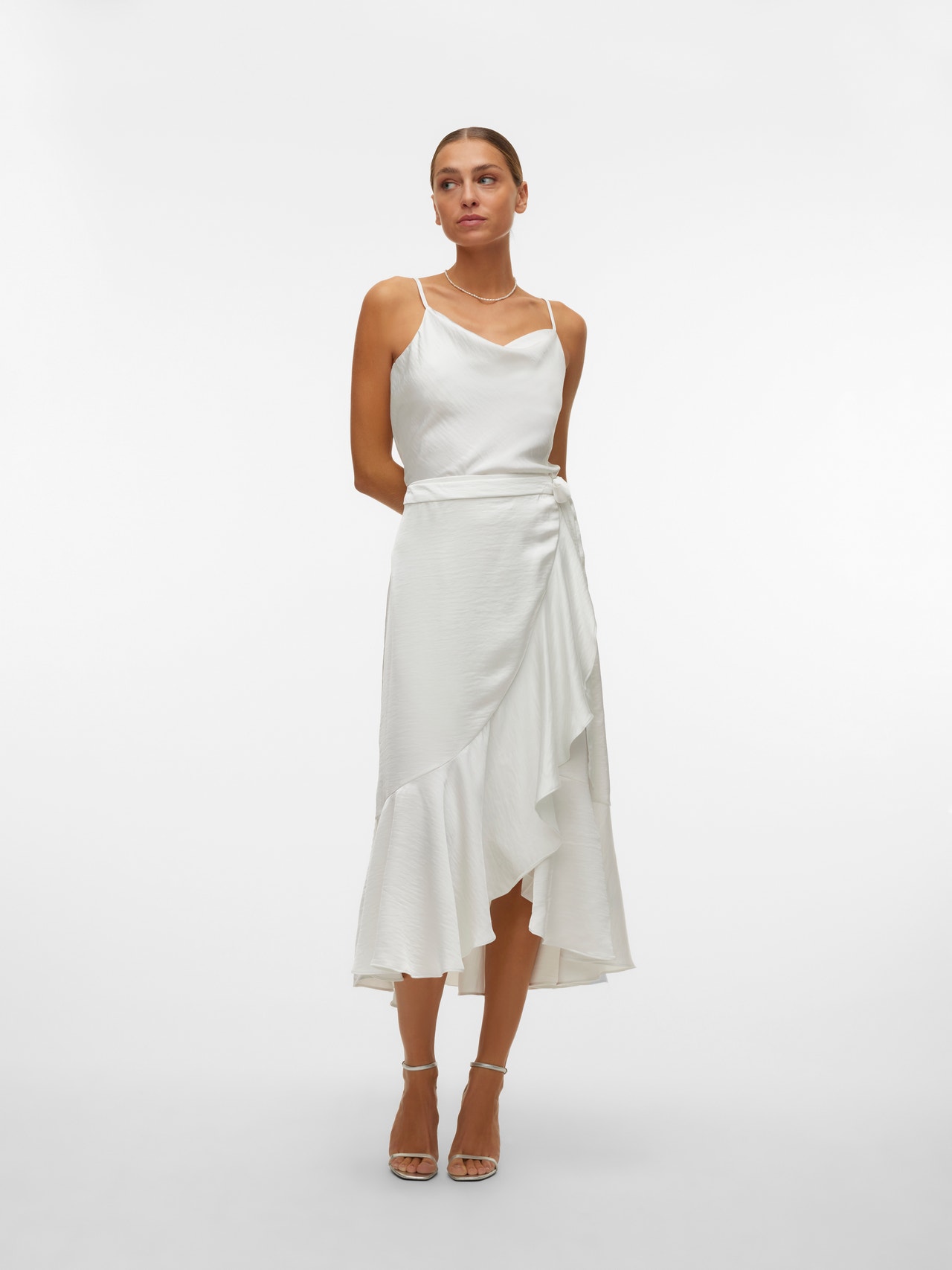 Vero Moda VMHANNA Lang nederdel -Blanc de Blanc - 10303935