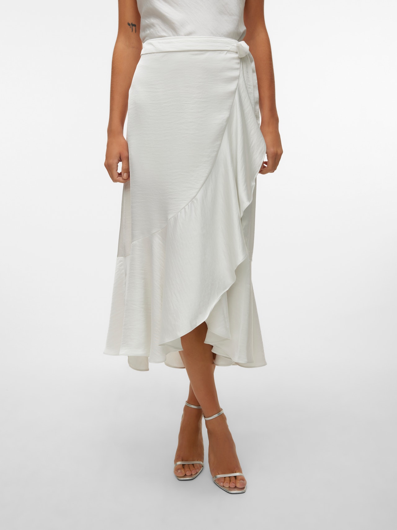 Vero Moda VMHANNA Lang nederdel -Blanc de Blanc - 10303935