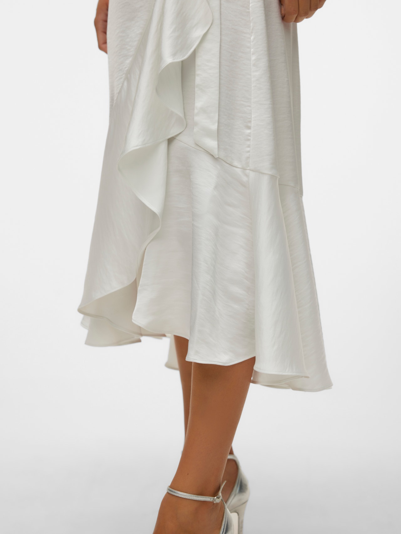 Vero Moda VMHANNA High waist Long Skirt -Blanc de Blanc - 10303935