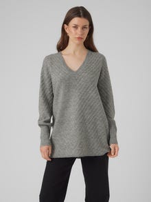 Vero Moda VMANJASTINNA Pullover -Medium Grey Melange - 10303969