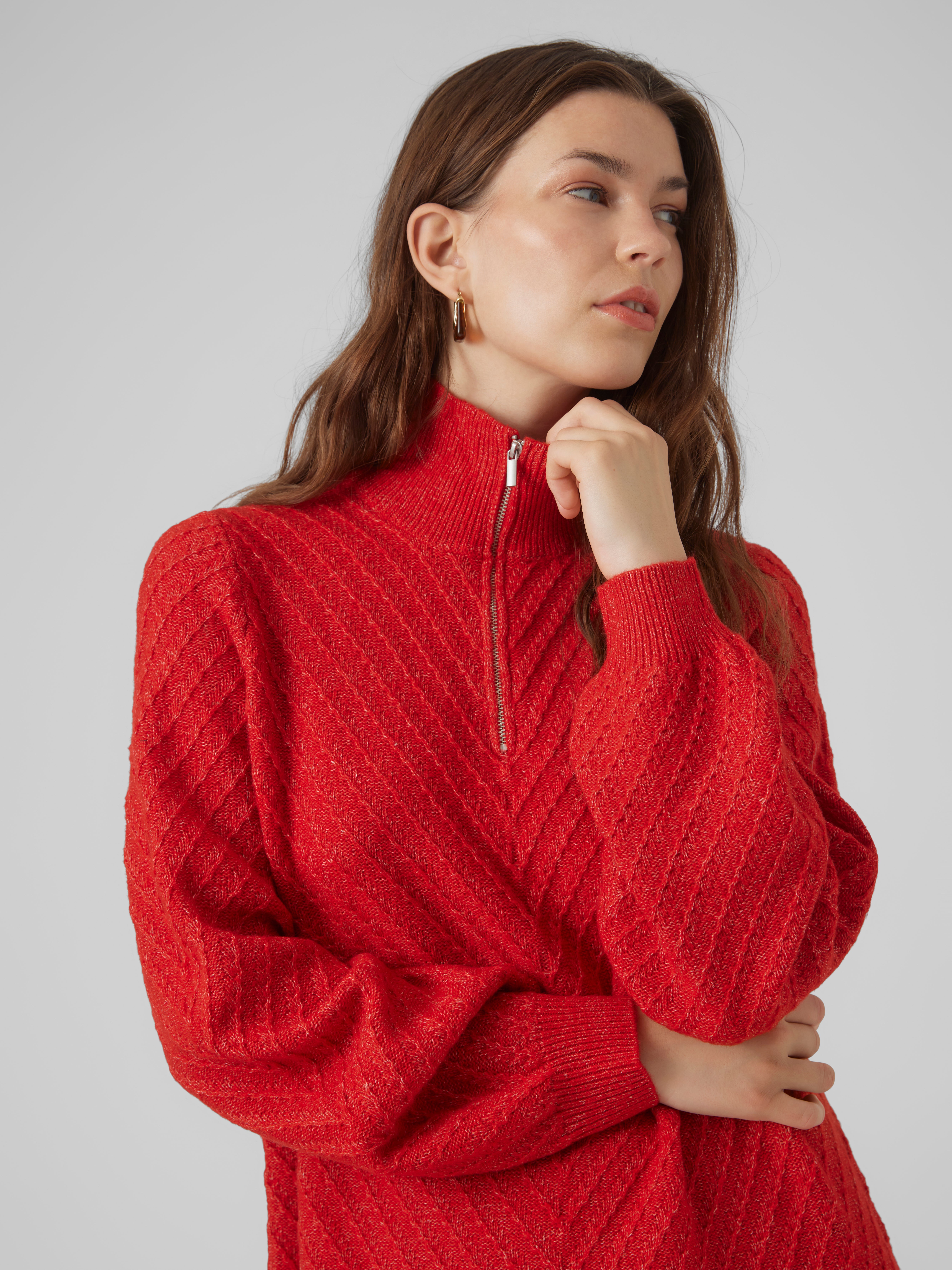 VMANJASTINNA Robe midi Rouge moyen Vero Moda