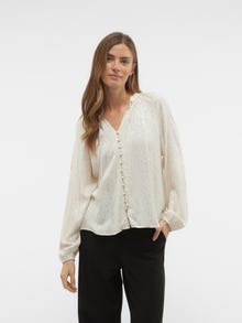 Vero Moda VMINDIONIA Hemd -Oatmeal - 10304039