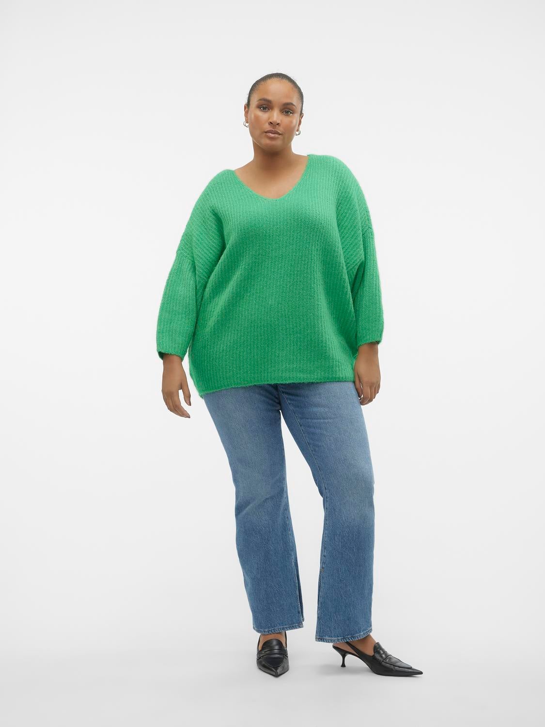 Plus size green on sale jumper