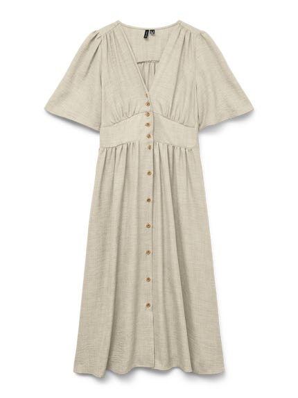 VERO MODA VMDELTA SL Short Dress Wvn da GA Vestito Casual, Blu Placid, M Donna VERO MODA VMDELTA SL Short Dress Wvn da GA Vestito Casual, Blu Placid, M Donna