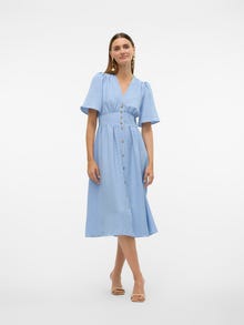 Vero Moda VMMELANEY Midi dress -Chambray Blue - 10304133
