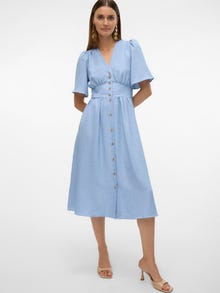 Vero Moda VMMELANEY Midi dress -Chambray Blue - 10304133
