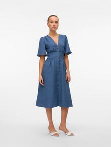 Vero Moda VMMELANEY Midikjole -Dark Denim - 10304133