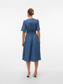 Vero Moda VMMELANEY Midikjole -Dark Denim - 10304133