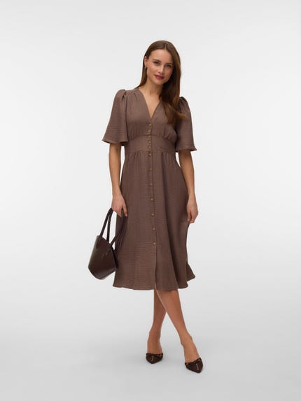 Vero Moda Kjole vmDelta 2/4 Abk Dress Wvn Da Ga Ki Color - Sort - Korte Vero Moda Kjole vmDelta 2/4 Abk Dress Wvn Da Ga Ki Color - Sort - Korte