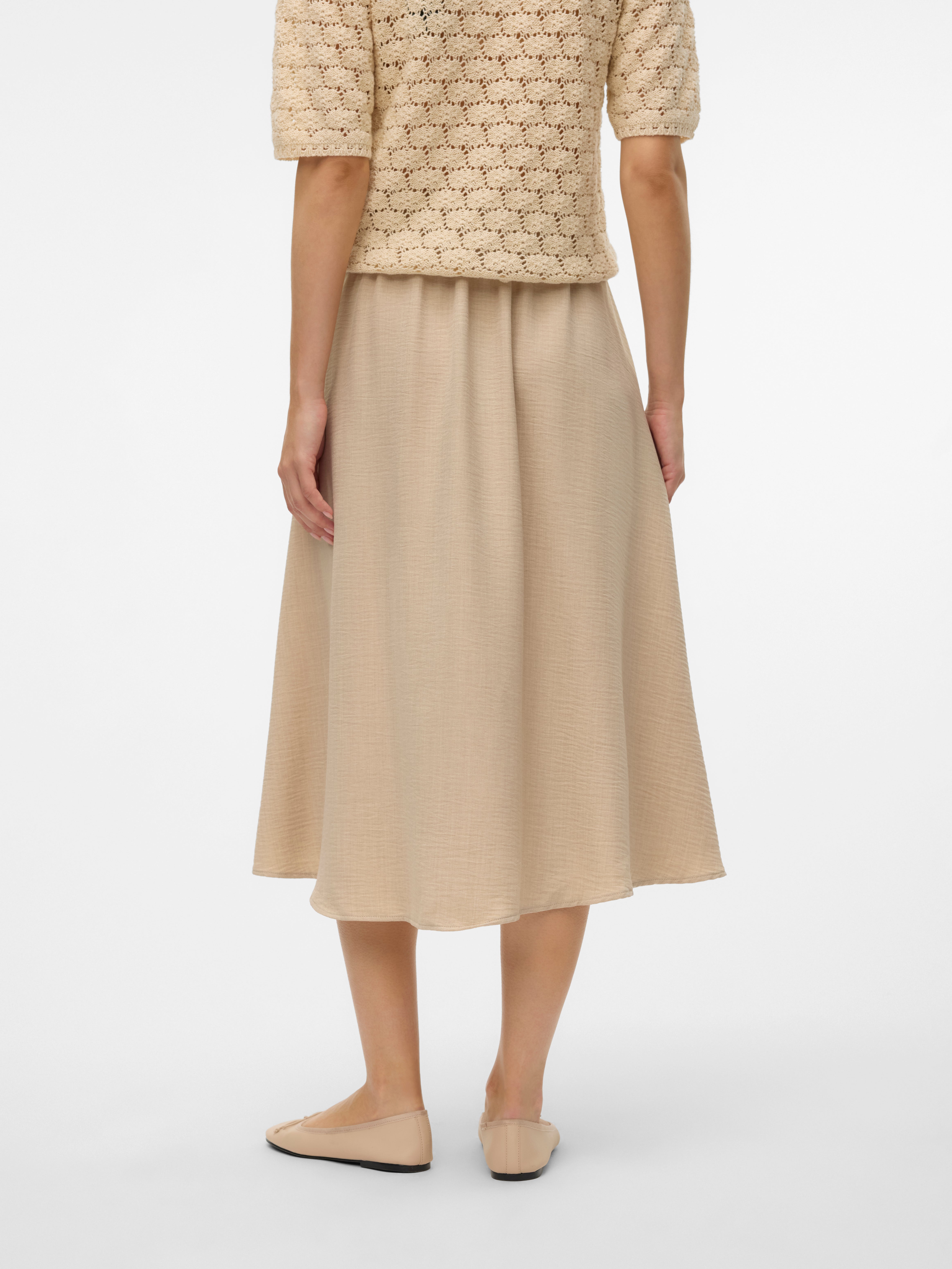 VMMELANEY Hohe Taille Langer Rock | Hellgrau | Vero Moda® 