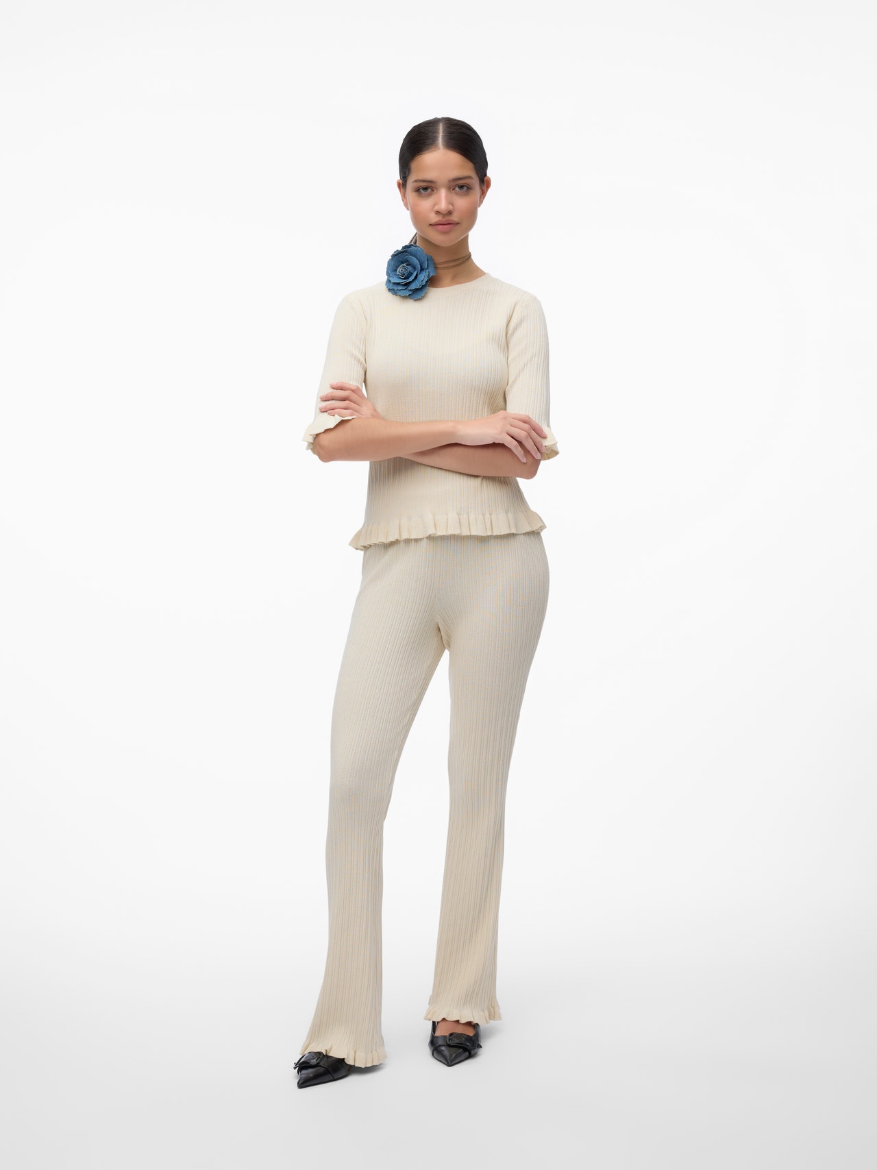 Vero Moda VMJADE Taille haute Pantalons -Birch - 10304177