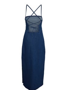Vero Moda VMISLA Langes Kleid -Dark Blue Denim - 10304181