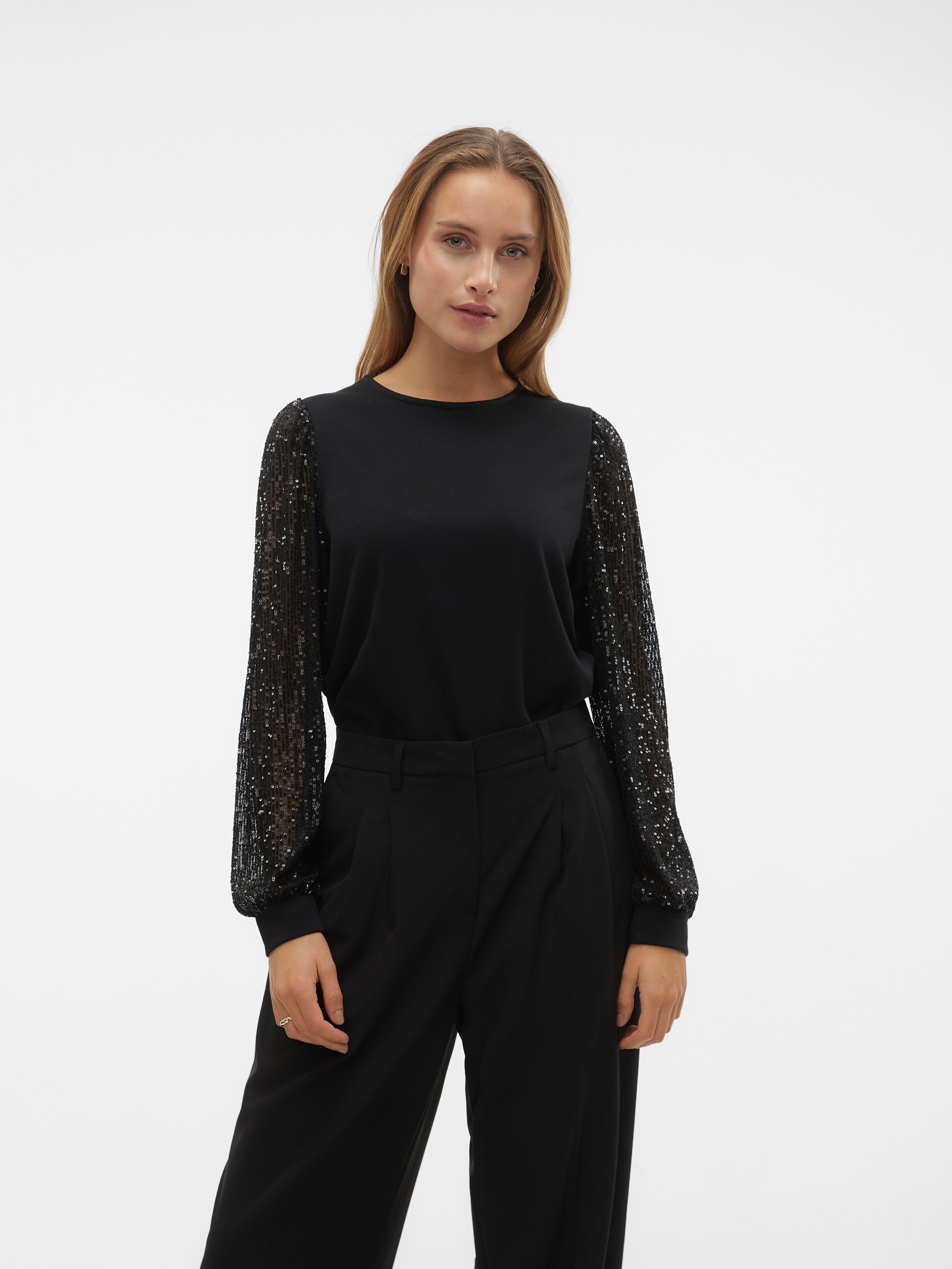 VERO MODA DAM TOPP VMNEWISOLDE - Black