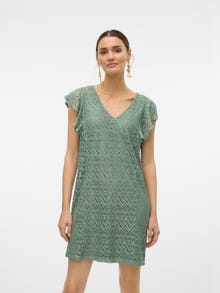 Vero Moda VMMAYA Krótka sukienka -Hedge Green - 10304459