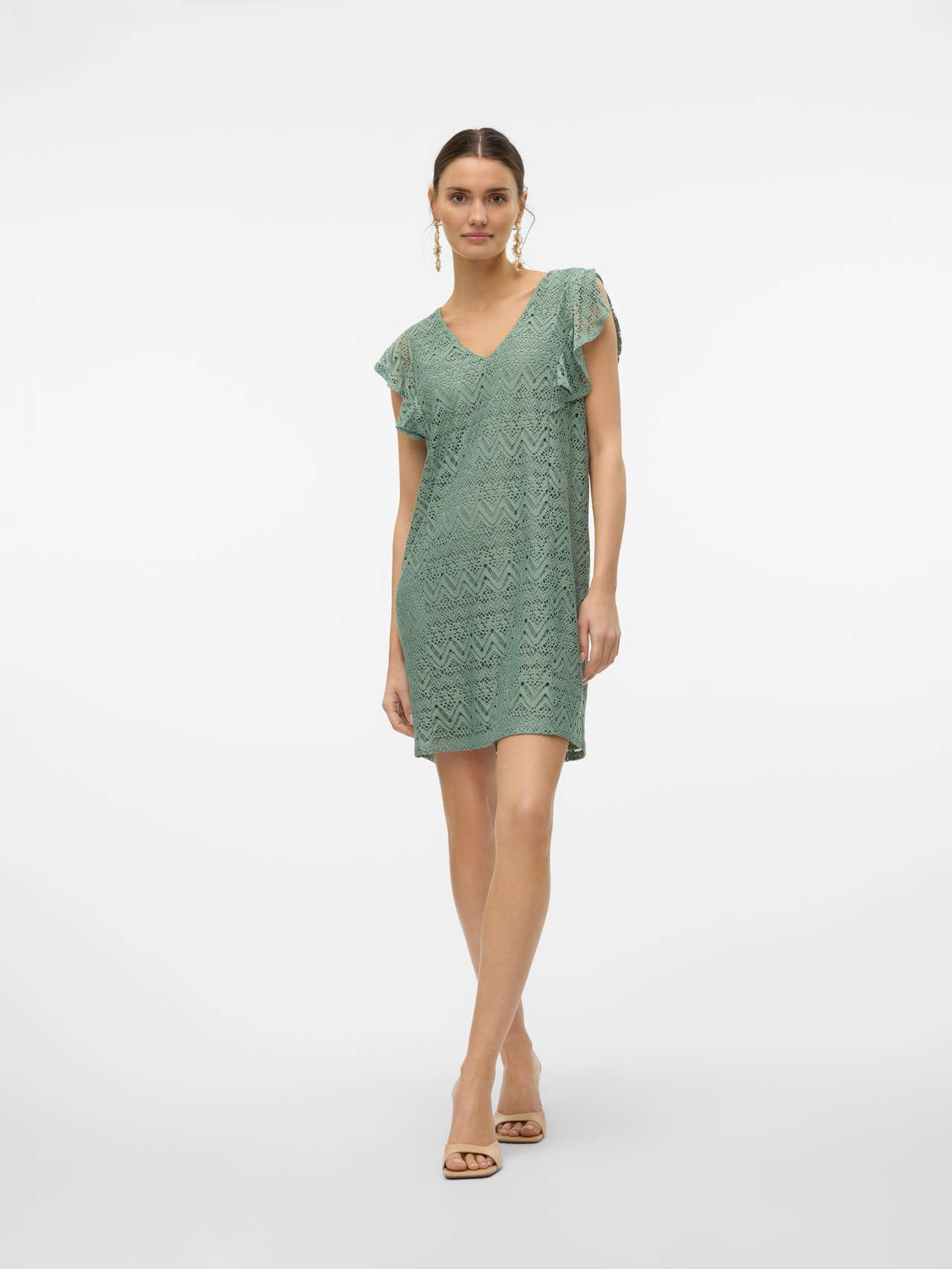 Vero Moda VMMAYA Krótka sukienka -Hedge Green - 10304459