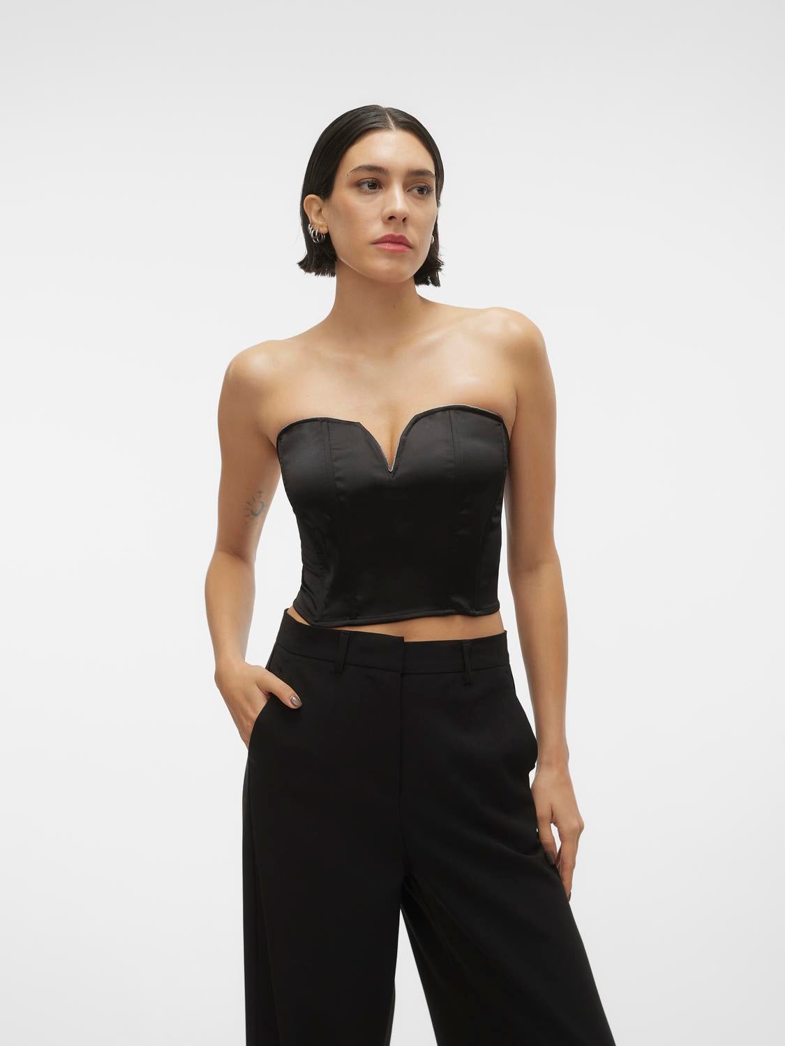 Thistle & Spire Verona Longline Mesh Bustier - ShopStyle Tops