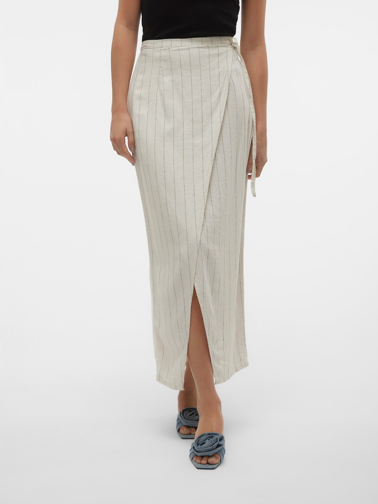 Vero Moda VMMINDY High waist Long skirt -Oatmeal - 10304662