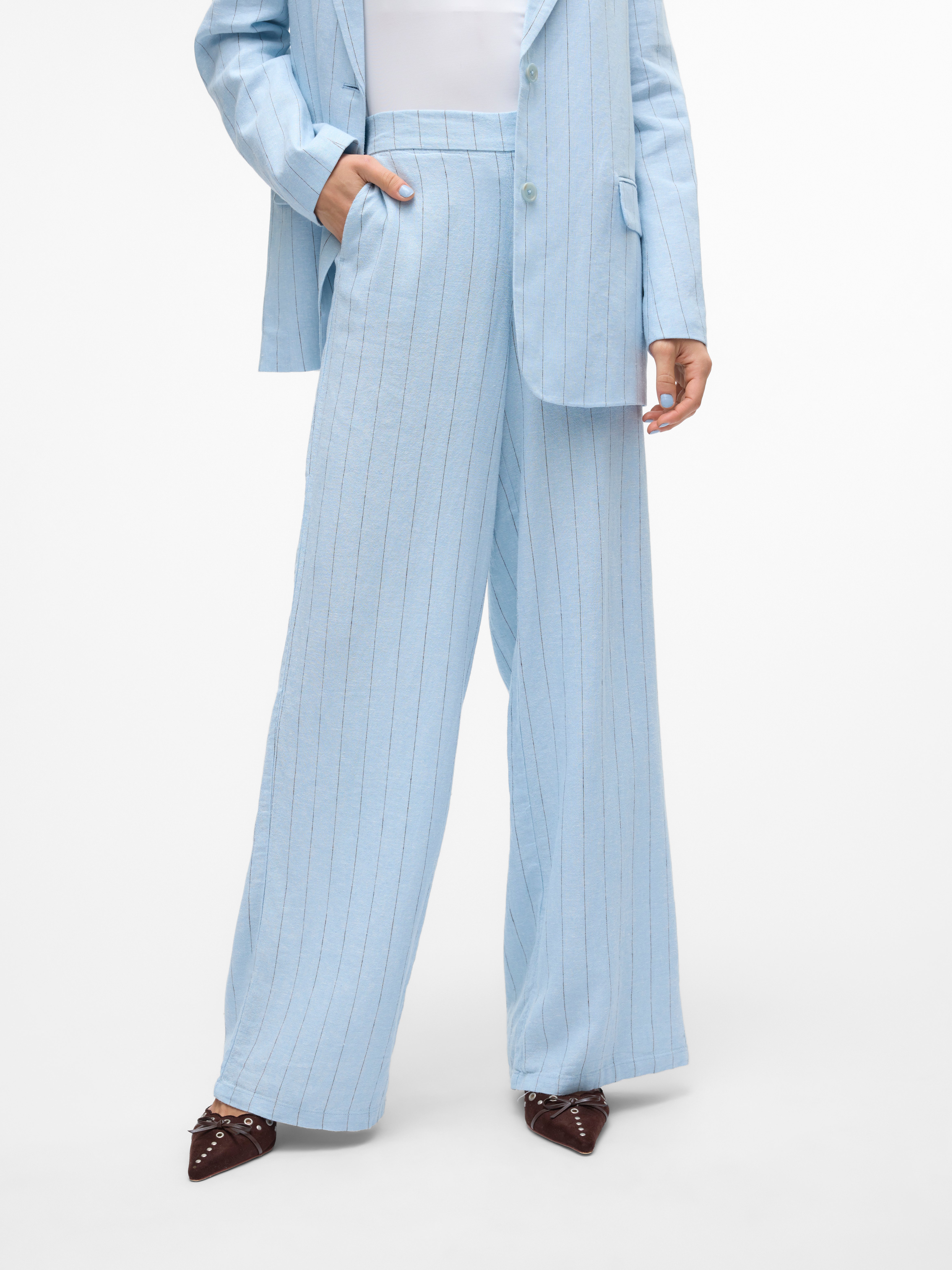 VMMINDY Mittlere Taille Hose | Hellblau | Vero Moda®