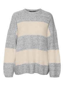 Vero Moda VMNATAHLIE Pullover -Light Grey Melange - 10304688