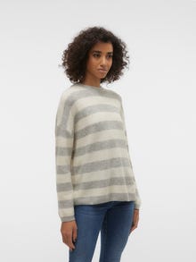 Vero Moda VMNATAHLIE Pullover -Light Grey Melange - 10304688