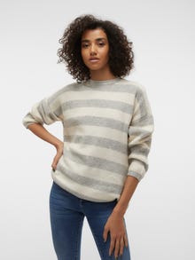 Vero Moda VMNATAHLIE Pullover -Light Grey Melange - 10304688