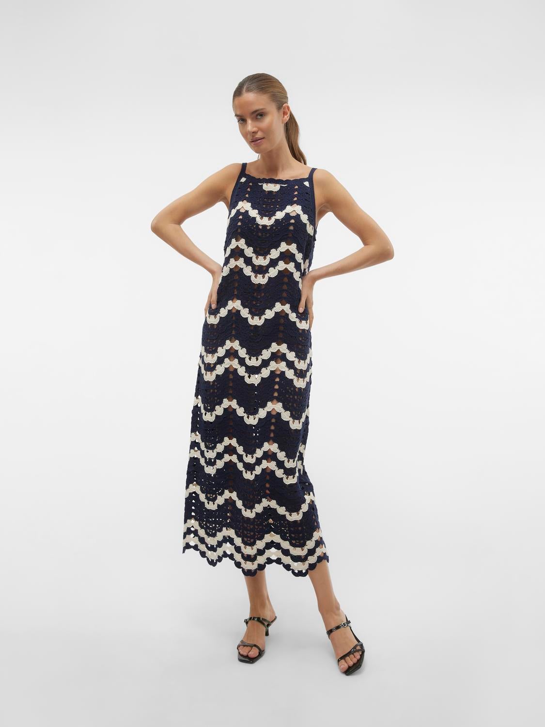 Vero moda linen maxi 2024 dress with volume sleeve