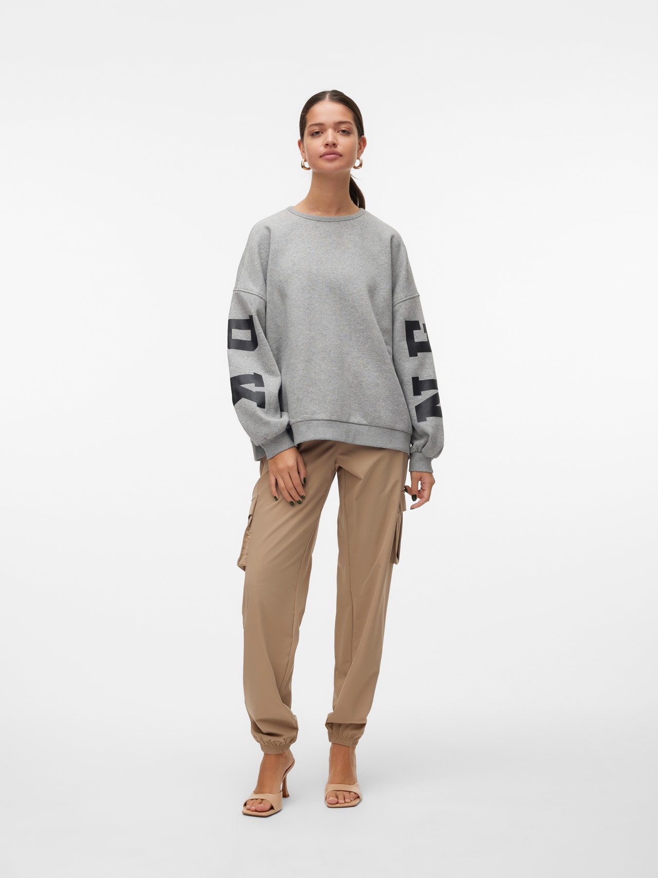 Vero Moda VMMALY Sweatshirt -Light Grey Melange - 10304832