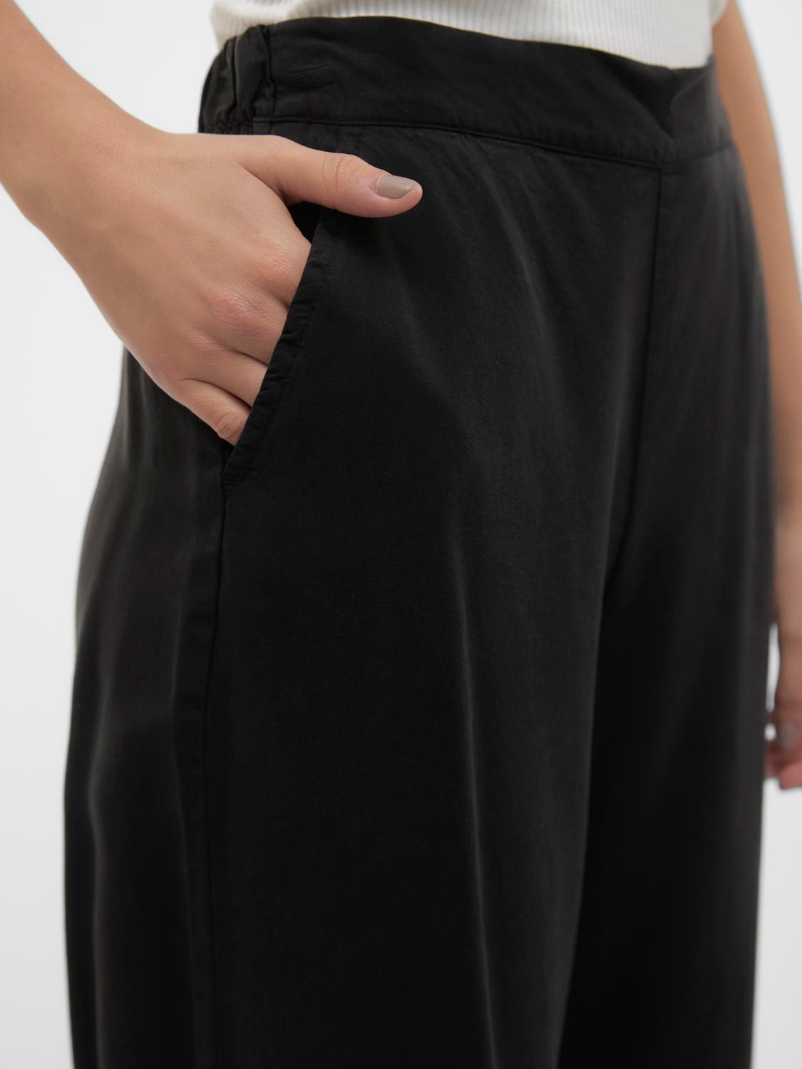 Vero Moda VMBREE Mid waist Trousers -Black Denim - 10304861