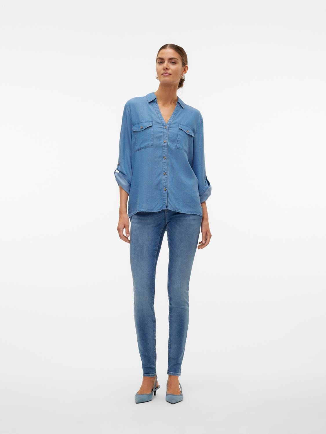 Vero Moda VMBREE Skjorta -Medium Blue Denim - 10304863