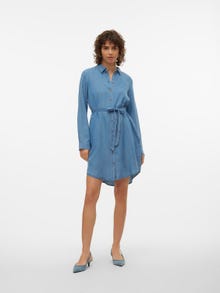 Vero Moda VMBREE Kort klänning -Medium Blue Denim - 10304866