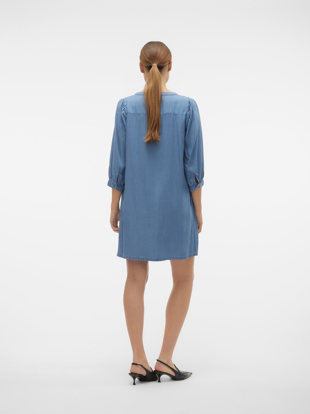 Vero Moda VMBREE Kurzes Kleid -Medium Blue Denim - 10304920