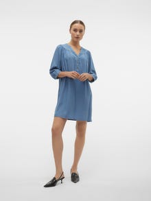 Vero Moda VMBREE Kort klänning -Medium Blue Denim - 10304920