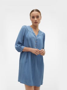 Vero Moda VMBREE Kort kjole -Medium Blue Denim - 10304920