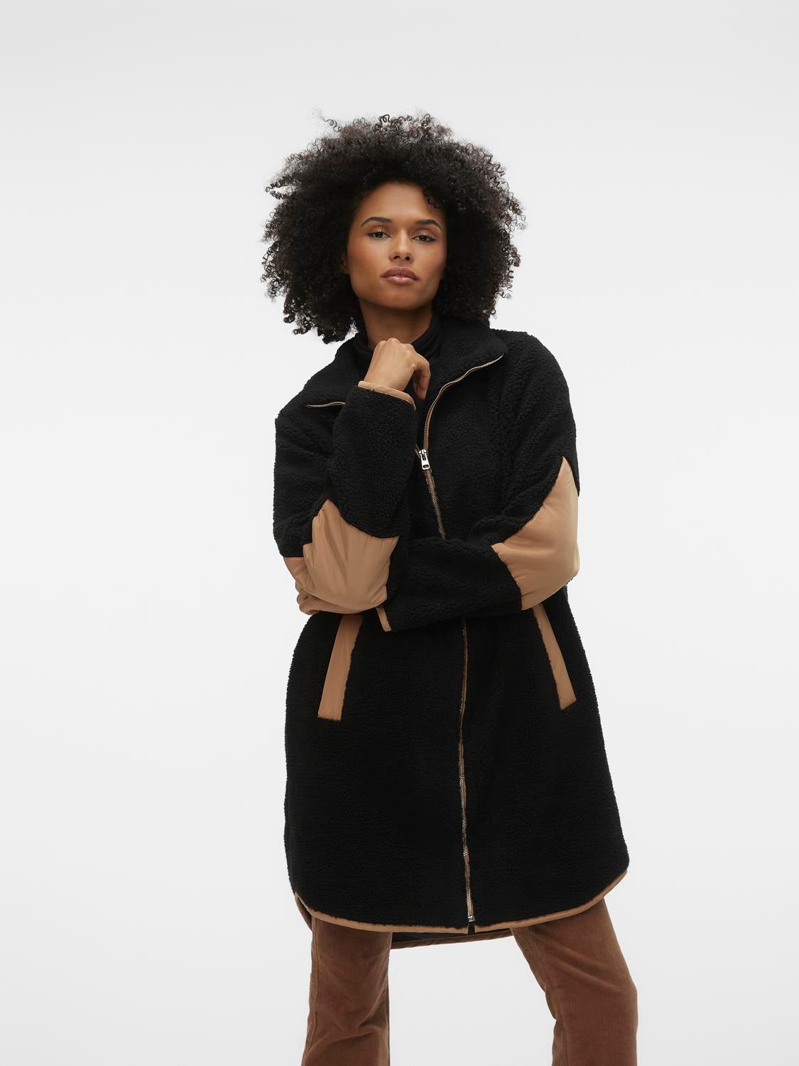 Vero moda curl sales faux fur jacket