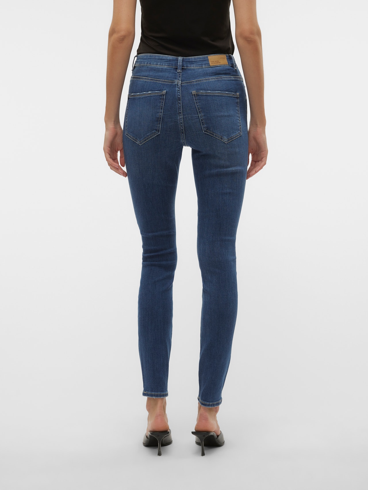 VERO MODA VMSOPHIA Skinny Jeans voor dames, hoge taille, skinny fit jeans, zwart (black/black), S / 30L VERO MODA VMSOPHIA Skinny Jeans voor dames, hoge taille, skinny fit jeans, zwart (black/black), S / 30L