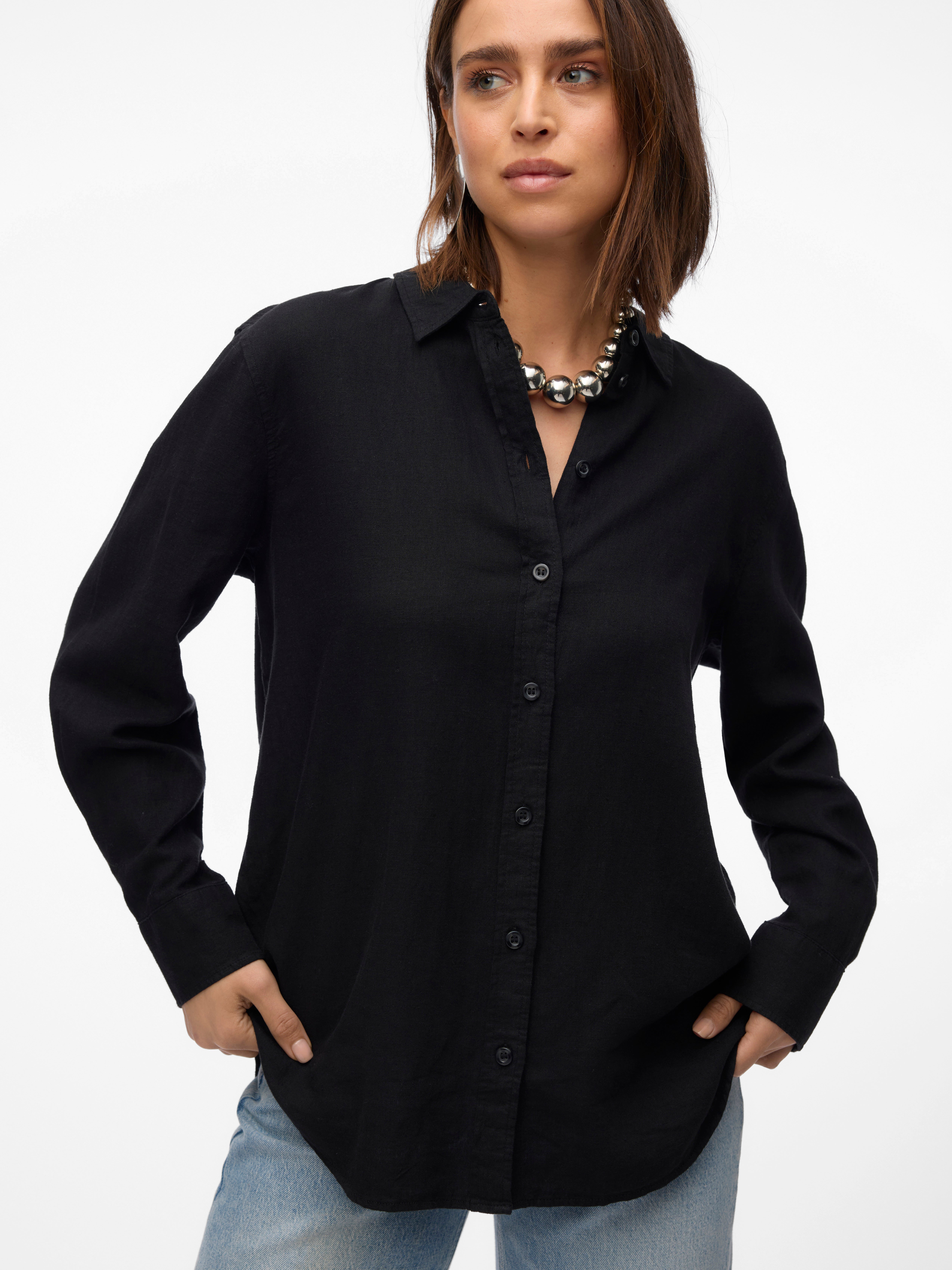 VERO MODA dam skjorta VMLINN - Navy Blazer