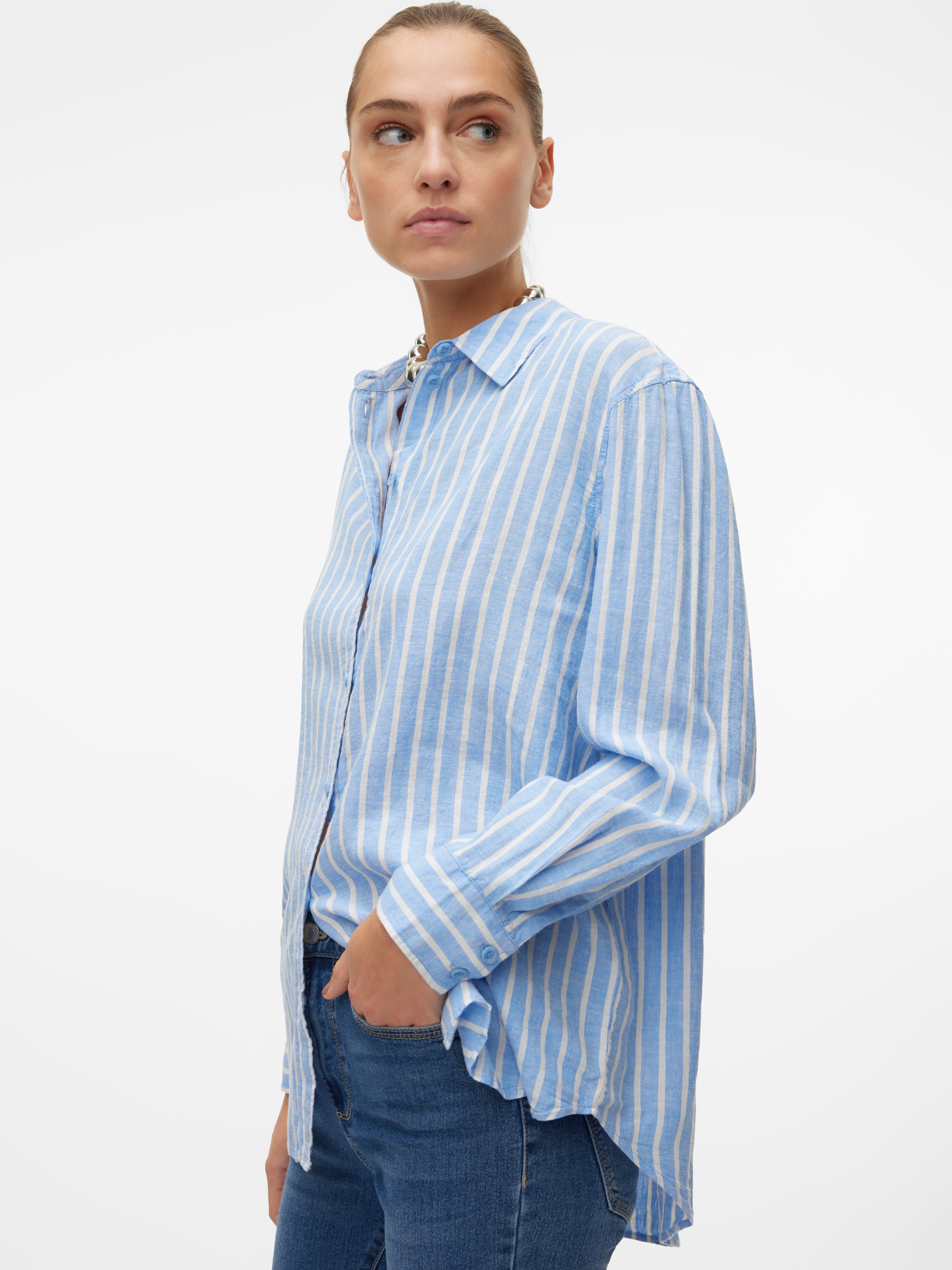 VERO MODA dam skjorta VMLINN - Moonbeam main image 1
