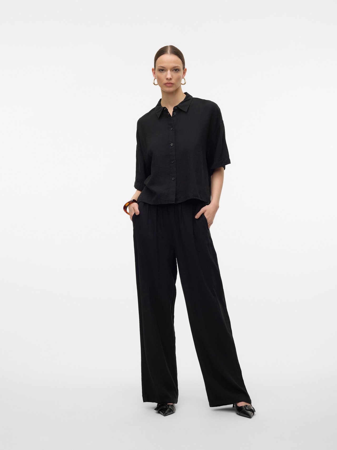Vero Moda VMLINN Spodnie -Black - 10305091