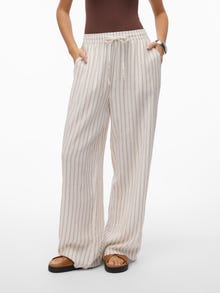 Vero Moda VMLINN Normaali vyötärö Housut -Snow White - 10305091