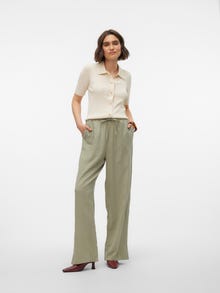 Vero Moda VMLINN Normaali vyötärö Housut -Seagrass - 10305091