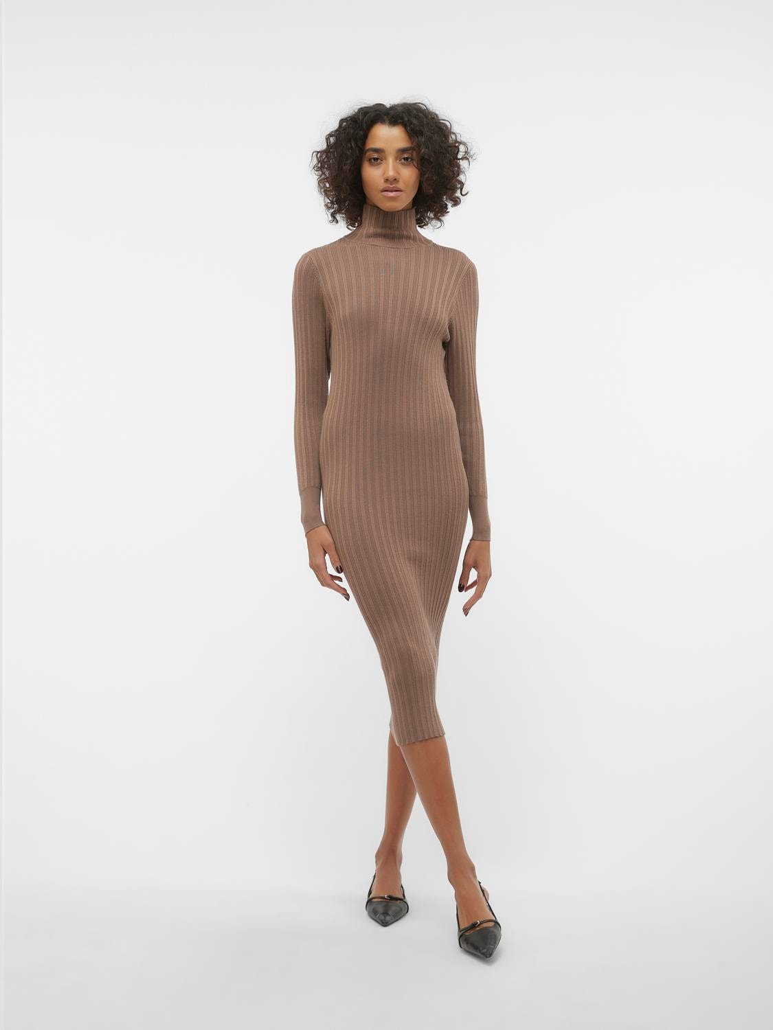 Vero Moda VMWIELD Długa sukienka -Brown Lentil - 10305107