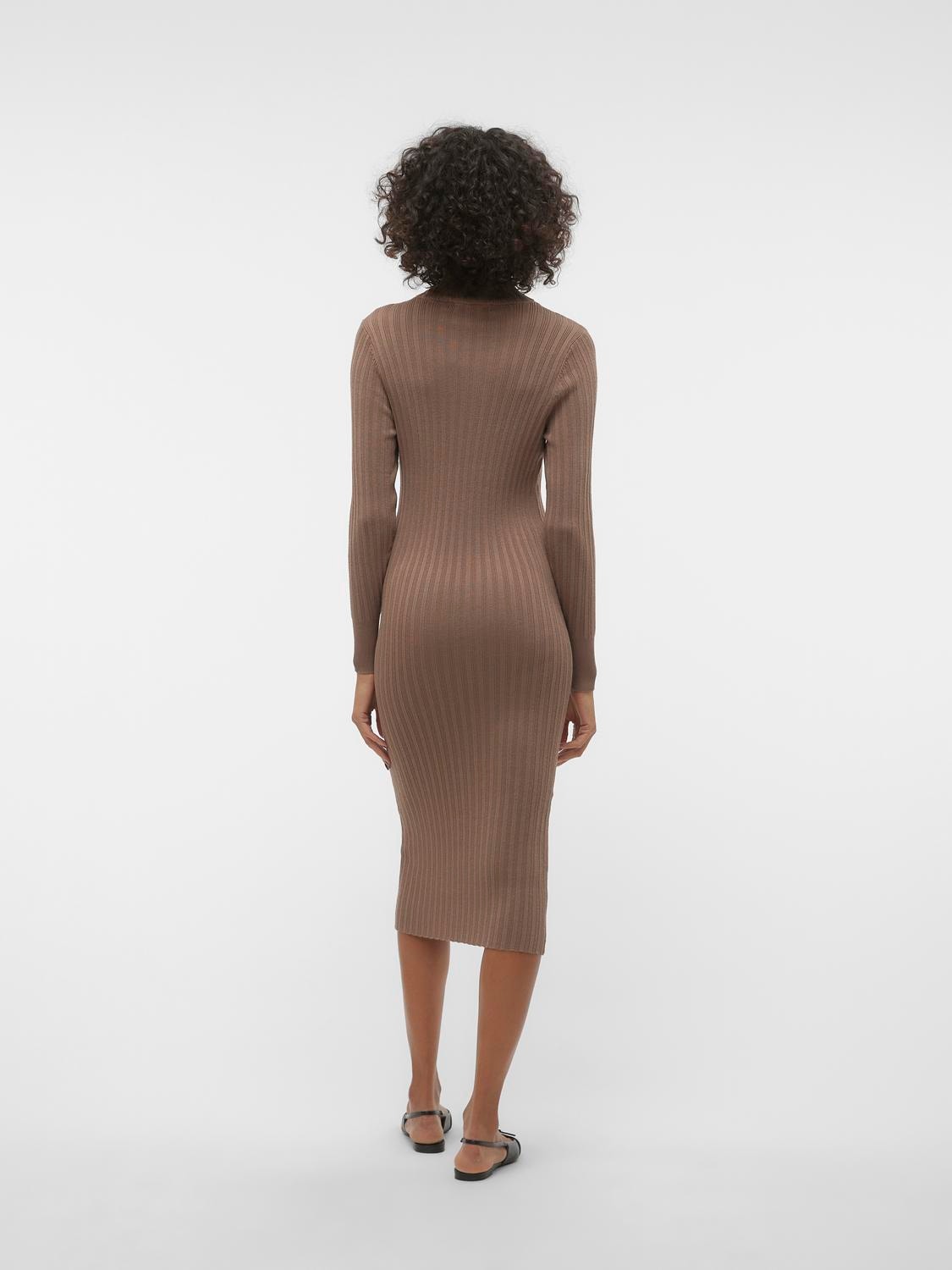 Vero Moda VMWIELD Lång klänning -Brown Lentil - 10305107
