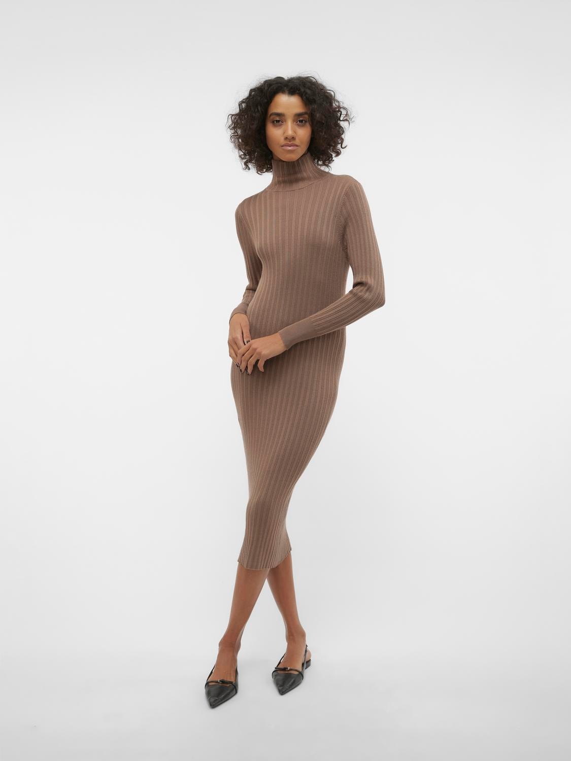 Vero Moda VMWIELD Lang kjole -Brown Lentil - 10305107
